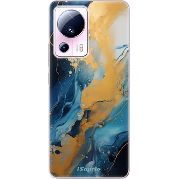 Pouzdro na mobilní telefon Odolné silikonové pouzdro iSaprio - Blue Gold Marble - Xiaomi 13 Lite