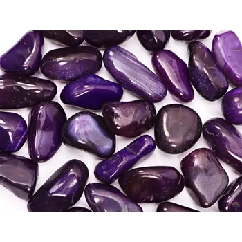 Drahý kámen Magieprirody.cz Tromlovaný kámen Achát fialový XL velikost 35 - 50 mm - Brazílie #626 Množství: 100g