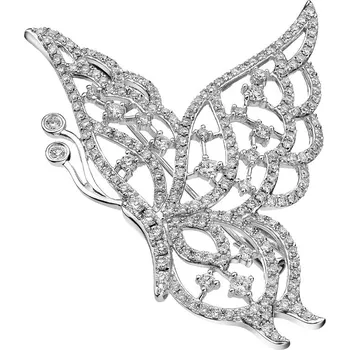 Brož Brož z bílého zlata s brilianty - motýl - 1,90 ct - ryzost 750 - 220.256