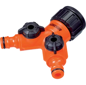 STOCKER - šroubení na kohoutek s dvoucestným ventilem 1/2" 3/4"
