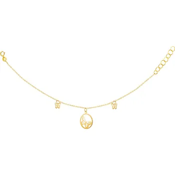 Náramek Zlatý náramek, anker - motýli - AP532-8881