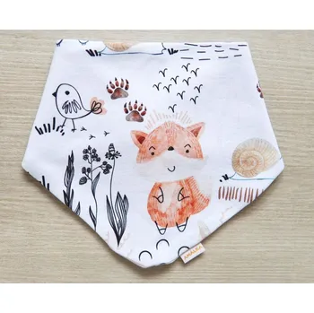 Nákrčník AMÁLKA Bavlněný šátek na krk kreslená zvířátka