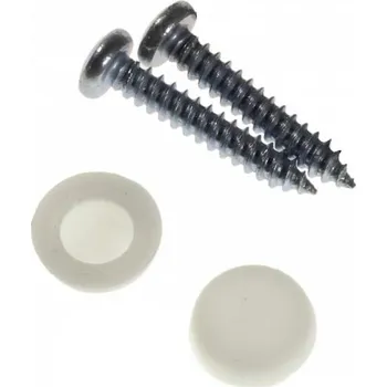Držák SPZ Sada šroubů s bílou krytkou pro uchycení SPZ
