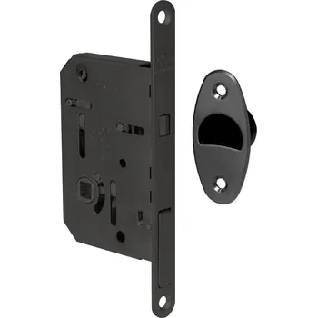 Dveřní kování AGB - Zámek SCIVOLA TRE CLASS - WAVE WC WC klíč BS - Černá matná