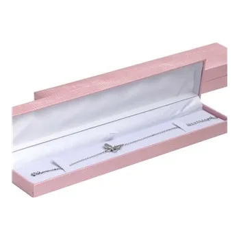 Náramek KR0485 Růžová koženková krabička na náramek