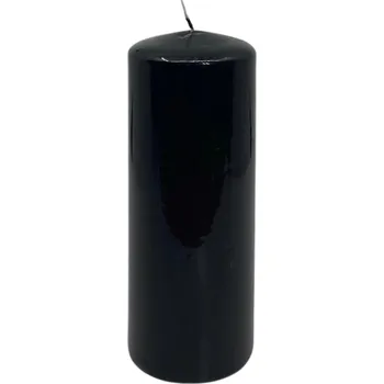 Svíčka Villaverde rustikální válec - černý, 720g