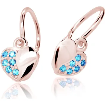 Náušnice Cutie Jewellery Dětské náušnice zlaté C2160R-Arctic Blue