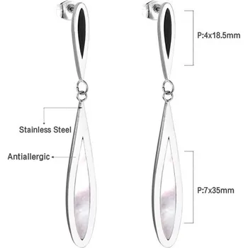 Náušnice Dlouhé visací náušnice z nerezové oceli - 288S