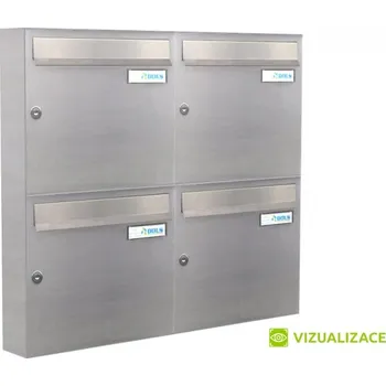 Poštovní schránka Poštovní schránka A-01 - na stěnu - NEREZ