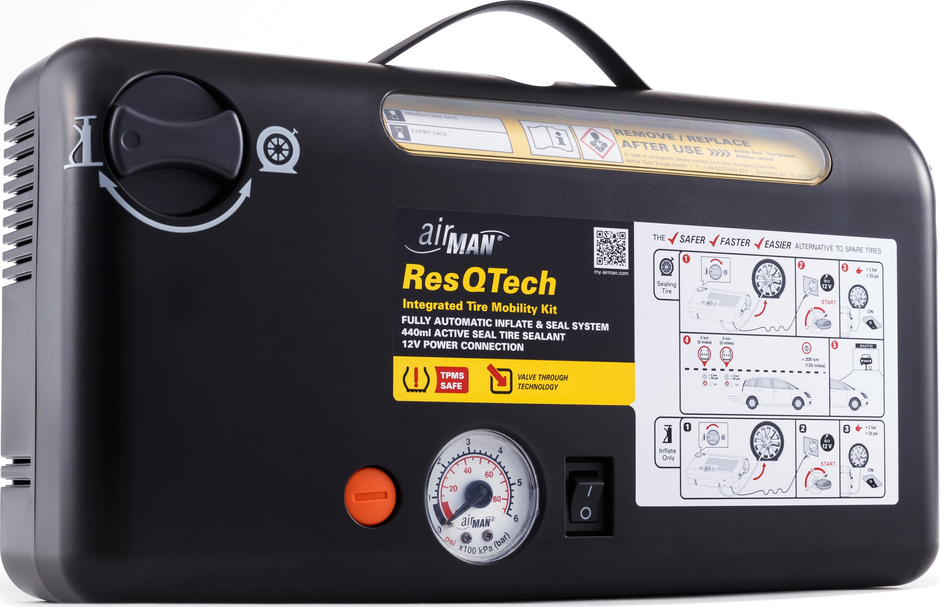 ResQTech 440ml Automatická opravná sada pneu auto,suv AIRMAN