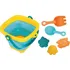 Hračka pro nejmenší Huanger Skládací kyblík do vany s doplňky 19 x 18 cm modrý/žlutý
