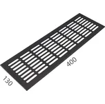 SRL - ALFA větrací mřížka šířka 130 x 400 mm 130 mm, 400 mm F8 - Černý elox