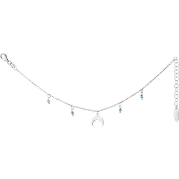 Náramek Stříbrný náramek se sklem - měsíc - AP533-4308