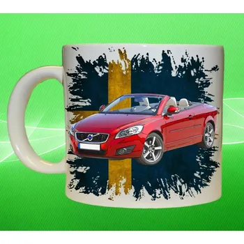 hrnek s Volvo C70 330 ml (hrneček s osobním autem VOLVO)