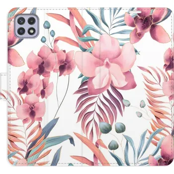 Pouzdro na mobilní telefon Flipové pouzdro iSaprio - Pink Flowers 02 - Samsung Galaxy A22 5G