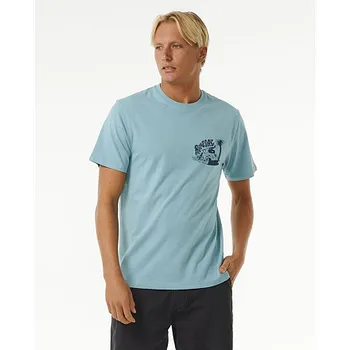 Tričko Rip Curl KEEP ON TRUCKING TEE Dusty Blue velikost S