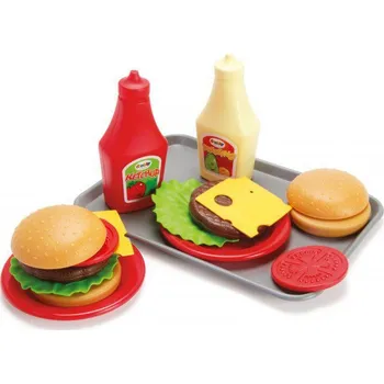 Hra na obchod Dantoy Classic sada s tácem Burger 17 ks 24 m+
