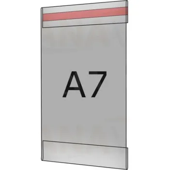 Plastová kapsa antireflexní A7 na výšku typ C 1x čirá samolepka PVC-MAT kapsa C A7V - 1x samolepka - 1 ks