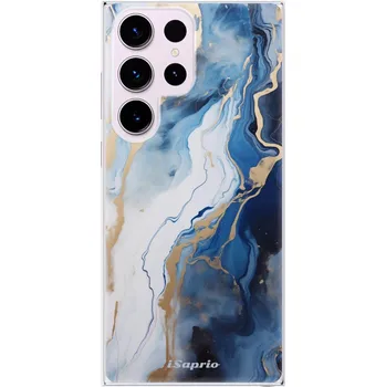 Pouzdro na mobilní telefon Odolné silikonové pouzdro iSaprio - Blue White Marble - Samsung Galaxy S23 Ultra