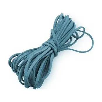 Řetízek LR8001-25 Semišová šňůrka zelenomodrá - 2,5 mm, délka 100 cm