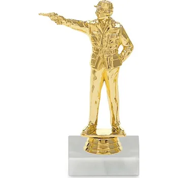 Figurka střelba, 14 cm, zlatá, včetně podstavce