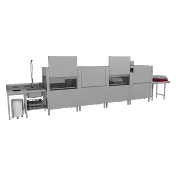 Myčka nádobí Myčka tunelová 300, studená voda, výstup vpravo, rekuperace pro osmotickou vodu | RM - XT 300 R XTRCO