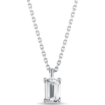 Náhrdelník Náhrdelník s diamantem emerald cut v bílém zlatě KLENOTA