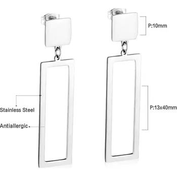 Náušnice Moderní visací nerezové náušnice - 284S