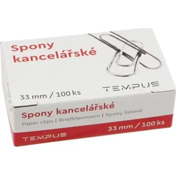 Kancelářská sponka Spony kancelářské Tempus 33mm 100ks