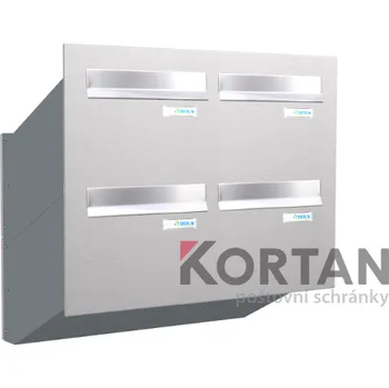 Poštovní schránka Poštovní schránka D-24 - pro zazdění s čelní deskou - NEREZ / šedá