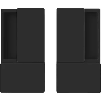 Nábytkové kování AGB - MUŠLE WAVE na otočné dveře bez otvoru bez otvoru BS - Černá matná