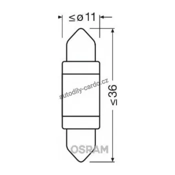 Autožárovka OSRAM LED C5W Cool White 6000K 12V 1W - 6498CW-01B