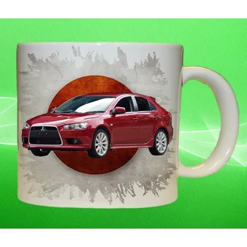hrnek s Mitsubishi Lancer sportback 150ml (hrneček s osobním autem Mitsubishi)