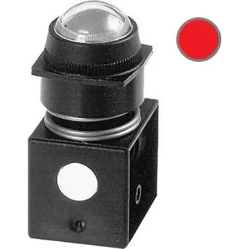 Kompresor Pneumatický vizuální indikátor tlaku 22mm, 1-8 bar, signalizace při tlaku (červená) Parker PXV-F141