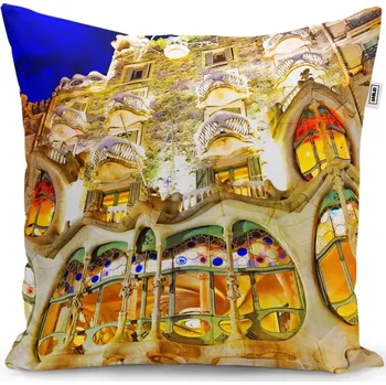 Polštář Dekorační polštář Barcelona Gaudi Casa Batllo 1 - Sablio - 50x50 cm