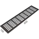 SRL - ALFA větrací mřížka šířka 100 x 800 mm 100 mm, 800 mm F8 - Černý elox