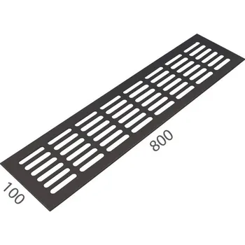 Větrací mřížka SRL - ALFA větrací mřížka šířka 100 x 800 mm 100 mm, 800 mm F8 - Černý elox
