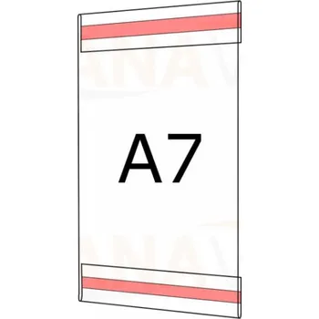 Plastová kapsa A7 na výšku typ C 2x čirá samolepka PVC kapsa A7V - 2x čirá samolepka - 1 ks