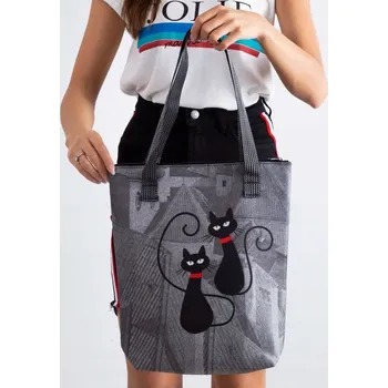 Taška-kočky s červenými mašlemi