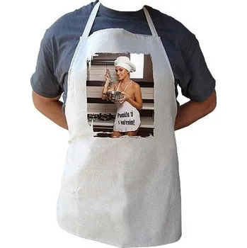 Kuchyňská zástěra Pánská kuchyňská zástěra - pomůžu ti (Pomůžu ti s vařením)