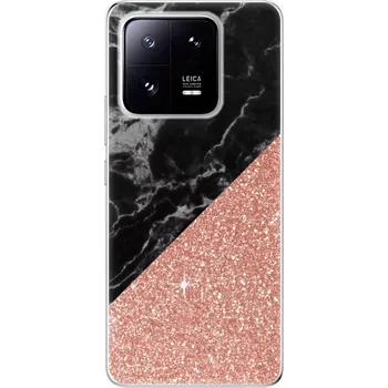Pouzdro na mobilní telefon Odolné silikonové pouzdro iSaprio - Rose and Black Marble - Xiaomi 13 Pro
