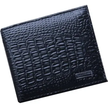 Peněženka Pánská stylová peněženka se vzorem krokodýlí kůže Černá