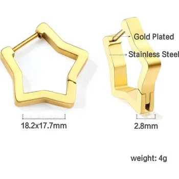 Náušnice Nerezové náušnice geometrických tvarů - 200G