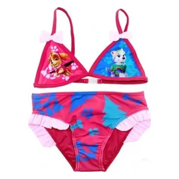 Dívčí plavky Setino - Dívčí dvoudílné plavky Tlapková patrola PAW PATROL - tm. růžové 98