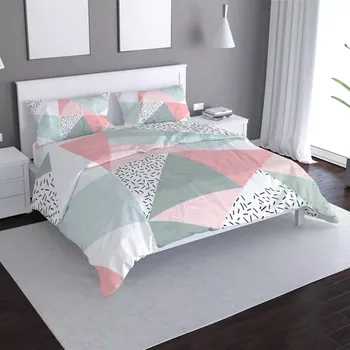 Povlečení Saténové povlečení Obrazce v něžných barvách - Sablio - 140x200 / 90x70