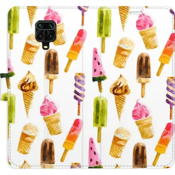 Pouzdro na mobilní telefon Flipové pouzdro iSaprio - Ice Cream Pattern - Xiaomi Redmi Note 9 Pro / Note 9S