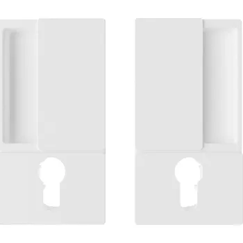 Nábytkové kování AGB - MUŠLE WAVE na otočné dveře PZ PZ otvor pro vložku WS - Bílá matná