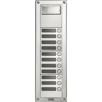 Poštovní schránka Zvonkové tablo URMET Sinthesi Steel - pro 11 účastníků - BEZ KRYCÍ STŘÍŠKY