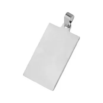 Přívěsek DR1327-ST Ocelový přívěšek, obdélníková destička 20 x 33 mm