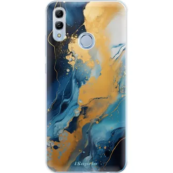 Pouzdro na mobilní telefon Odolné silikonové pouzdro iSaprio - Blue Gold Marble - Huawei Honor 10 Lite